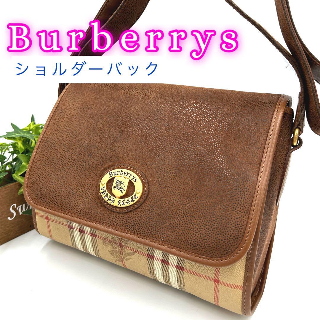 Burberry Shoulder Bag Nova Check Canvas Brown Authentic F1205383