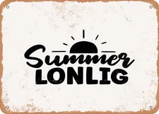 METAL SIGN - Summer Lonlig - Vintage Look Sign