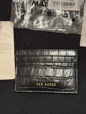 Ted Baker Black Croc Card Holder Wallet