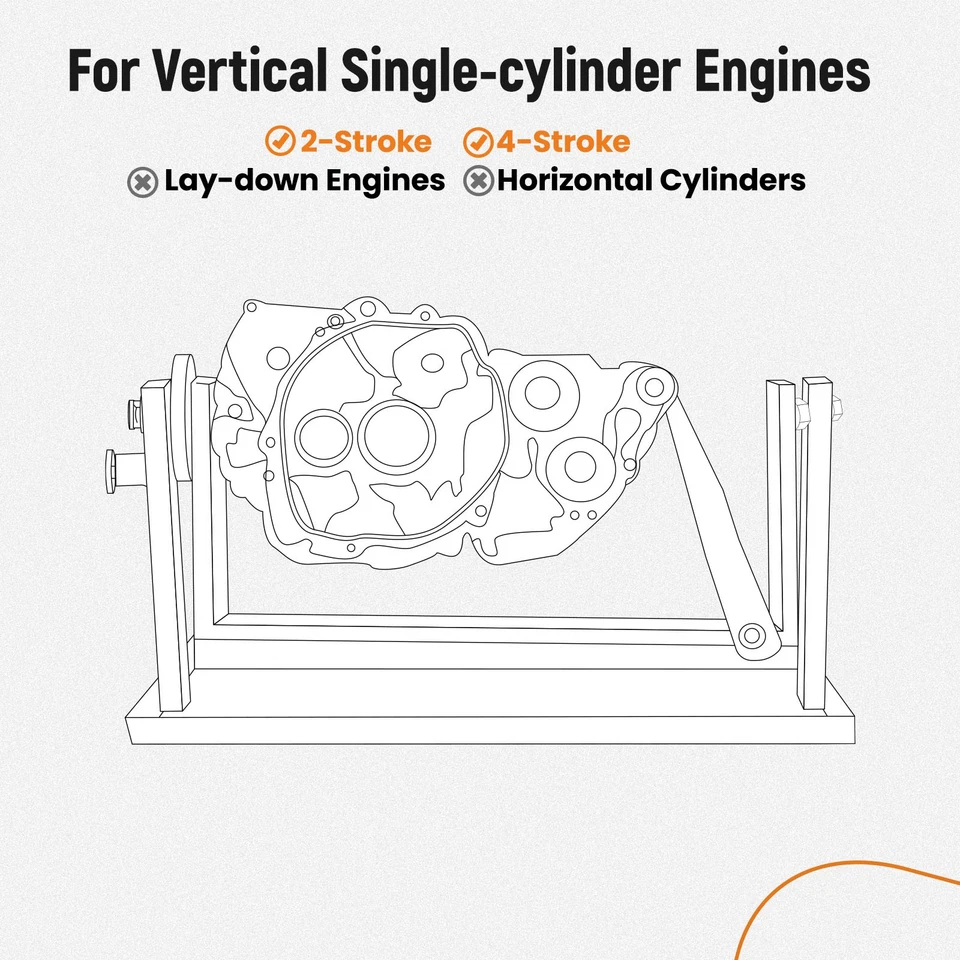 Soporte de motor ajustable para moto de cross diseño de 2 y 4 tiempos monocilíndrico para Yamaha Foto 3 de 4