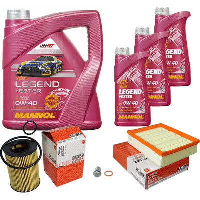 MAHLE Inspektionspaket 7 L MANNOL Legend+Ester 0W-40 für Mercedes-Benz A-Klasse