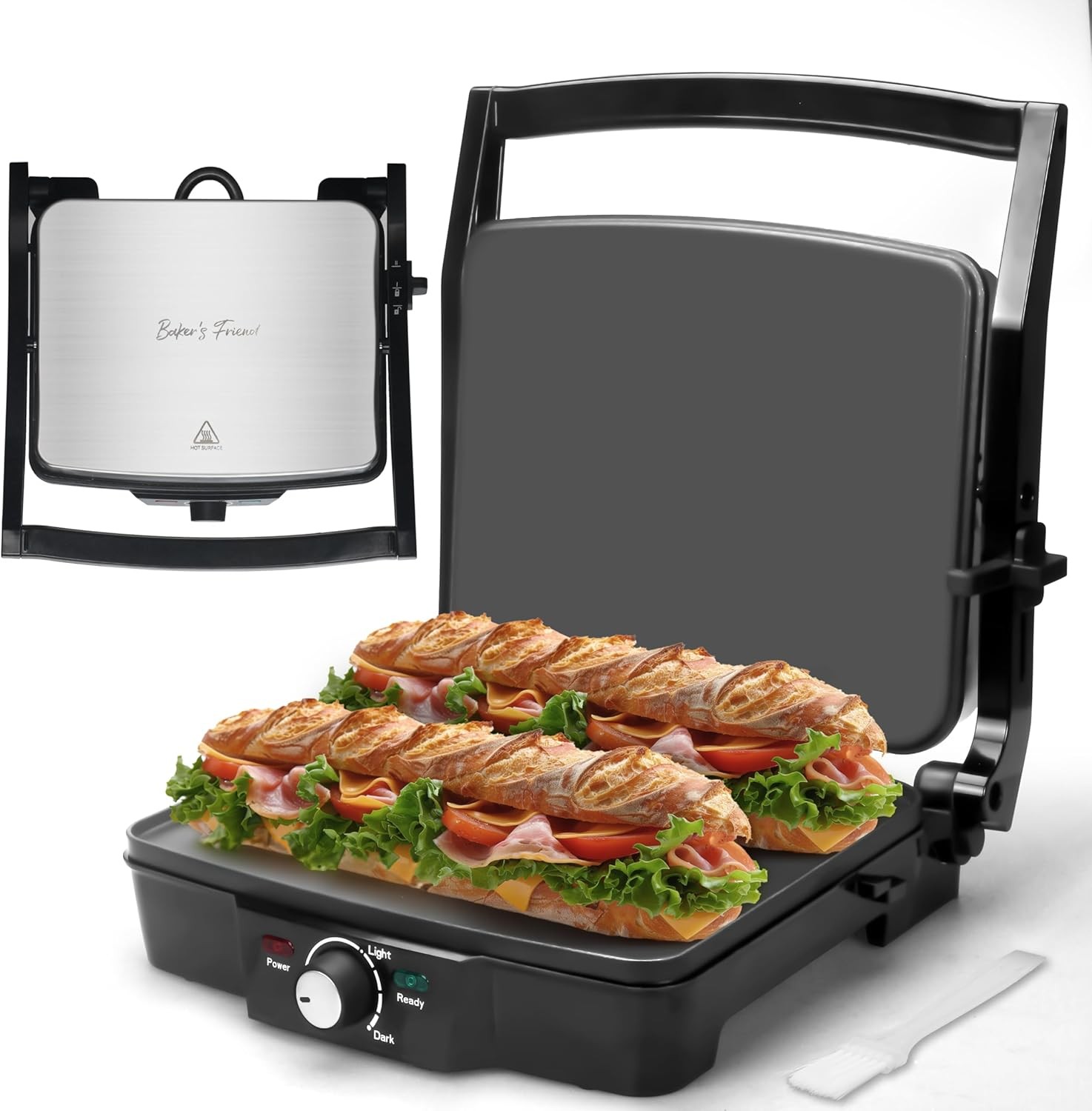 Panini Press Electric Griddle Panini Grill Press Sandwich Maker Press Grilled