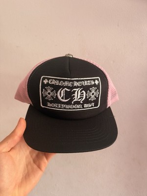 Chrome Hearts ''CH'' Patch Trucker Hat - Black/Pink