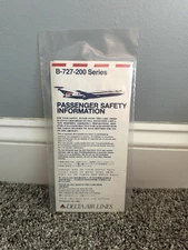 1993 DELTA AIR LINES Boeing 727-200 SAFETY CARD airlines airways