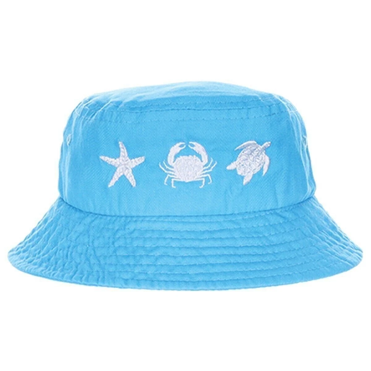 Panama Jack Infant Bucket Hat - Lightweight, Packable, Beach Sea Life, 2" Brim