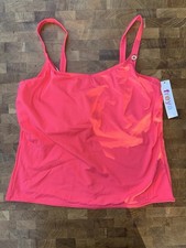 NWT Freya Soda Tankini Top Underwire Swimsuit Coral Pink 38DD 9664DS