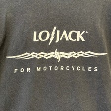 Vintage Lojack Motorcycles Jerzees Tee Barbed Wire Graphic Shirt Faded Biker