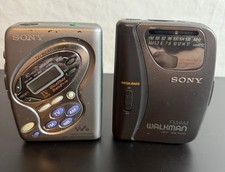 Lot of 2 Sony Walkman WM-FX123  WM-FX281 Cassette Player ONLY RADIO WORKS 