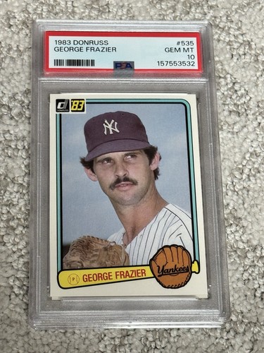 PSA 10 BASEBALL CARD 1983 DONRUSS GEORGE FRAZIER NEW YORK YANKEES