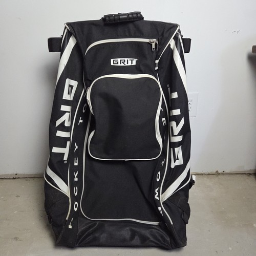 Grit Hockey Tower Duffle Bag 36” Wheels Carry Handles Zipper Pockets Black READ