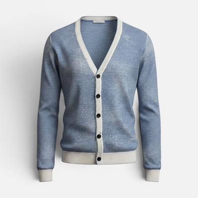 KHUJO Damen Cardigan Modell: Thyne Blau S
