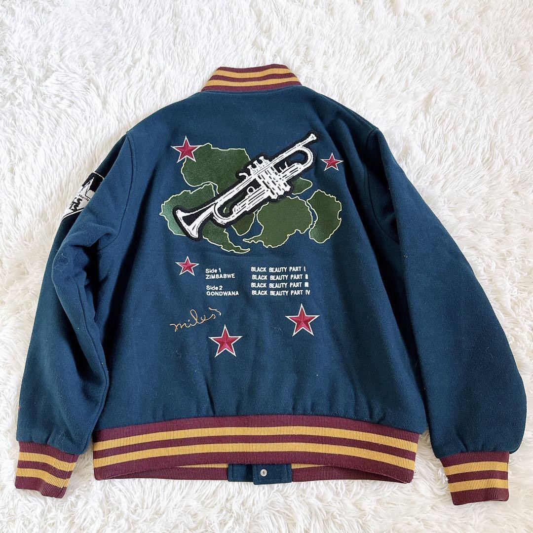 HUF × Miles Davis STADIUM JACKET Rare Size Xl Huf Miles Davis Huff Collaboration Trumpet