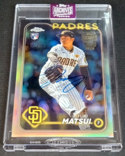 2025 Topps Archives Signature Series Yuki Matsui Chrome Refractor RC Auto /20
