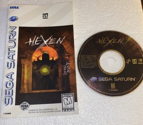 HEXEN CD Video Game with Manual Case and Registration Card for SEGA SATURN