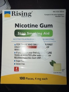 Rising Health Nicotine Gum Coated Mint Flavor 4mg 100CT Exp 02/28