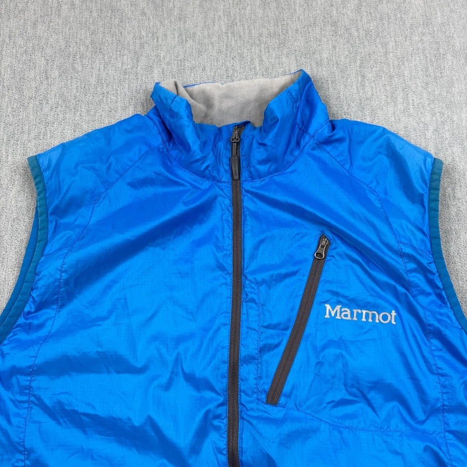 Marmot Vest Mens Large Blue Ether DriClime  Windbreaker Water Resistant Packable - Image 2 of 4