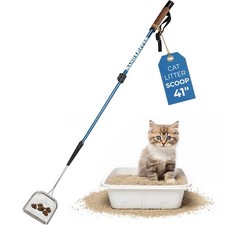 Metal Cat Litter Scoop   Long Handle Cat Poop Scooper for Litter Box 41  , H...