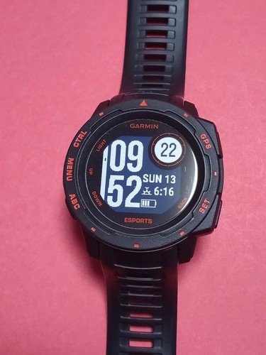 Pre-owned GARMIN Instinct Esports Edition GPS Smart Watch 45mm Black  E-Sports - 第 8/18 張圖片