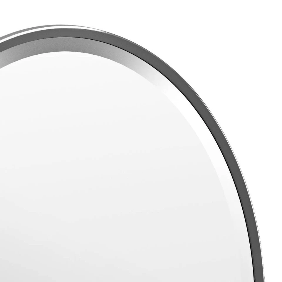 Espejo de pared ovalado con marco negro mate azul 23 1/2" x 27 1/2" Foto 2 de 3