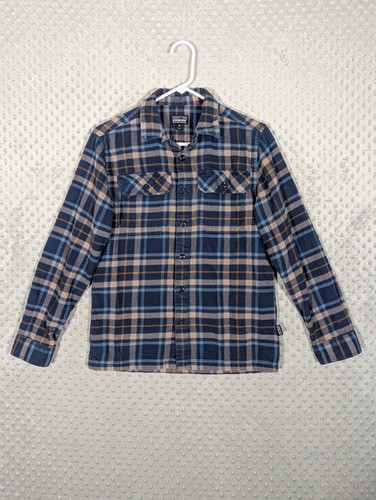 Patagonia Fjord Flannel Shirt Men's XS Button Up Organic Cotton Plaid Multi