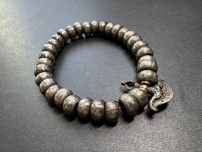 Tibetan Meteorite Iron Bracelet | Engraved Six-Syllable Mantra  Om Mani Padme H
