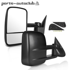 Truck Manual Telescoping Door Side View Pair Towing Mirrors Fits 99-07 Gmc Chevy