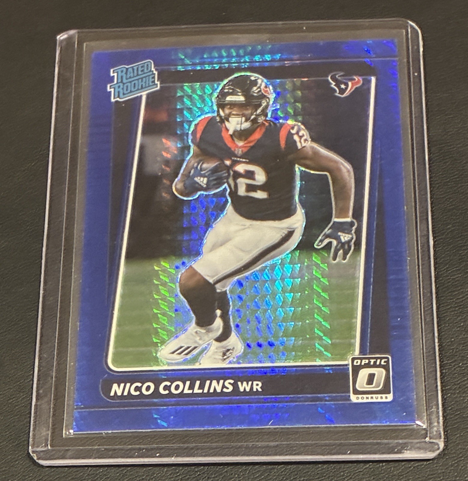 2021 Panini Donruss Optic - Rated Rookie Nico Collins #230 Blue Hyper Prizm (RC)