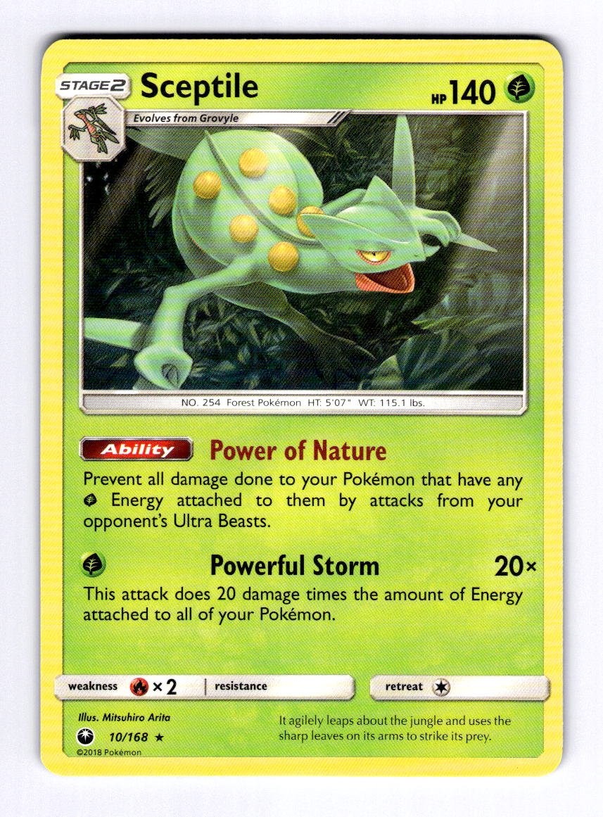Sceptile SM - Celestial Storm #10 (2018) Rare NM Pokemon