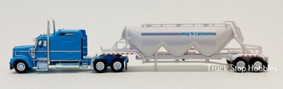 HO 1:87 TNS # 031S - Kenworth W900 - Blue w/White Pneumatic Trailer - Roy N Carl