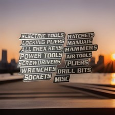 12 Pack of Magnetic Toolbox Labels, 3D-Printed 1" x 2" 25mm x 50mm , Black