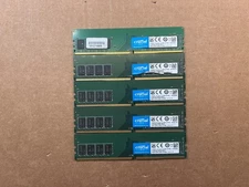 LOT OF 5 CRUCIAL CT8G4DFS8266.M8FE 8GB  DDR4-2666 UDIMM DESKTOP MEMORY