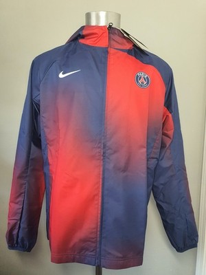 Nike PSG Paris Saint-Germain Full-Zip Jacket Blue/Red DV5177-410 Men's Size L