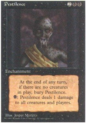 1x Pestilence Heavy Play MTG Magic - Kid Icarus -