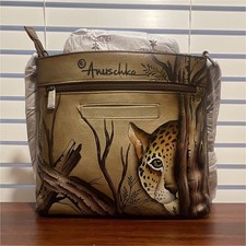 Anuschka Multicolor Leather Tiger Hand Panted...