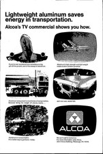 Alcoa Aluminum saves energy in transportation Vintage Print Ad 1979