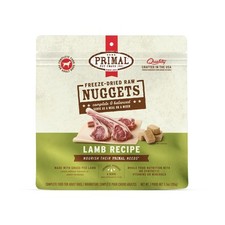 Primal Freeze Dried Dog Food Nuggets, 5.5 oz Lamb - Made in USA, Complete Raw