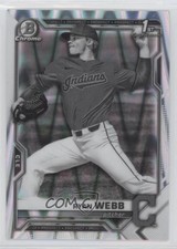 2021 Bowman Draft Chrome Black & White RayWave Refractor Ryan Webb #BDC-57 0ly1