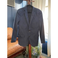 J.Crew 358 Blue Ludlow Suit Jacket Italian Cotton Pique Sz 38R A0491