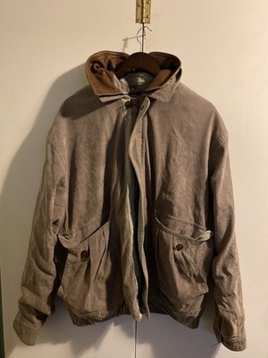 Vtg Rainforest Men XL Bomber Jacket Microfiber Suede Flannel Plaid Lined 90s HK