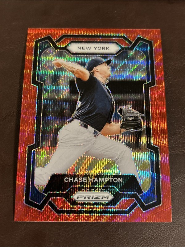 2024 Panini Prizm Red Wave Yankees Chase Hampton #146 RC SP