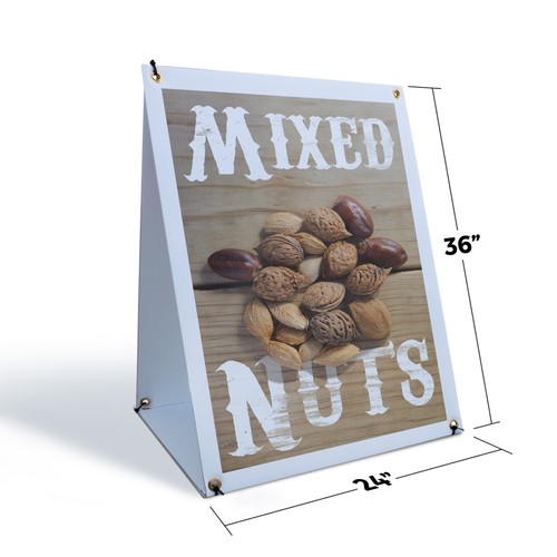 Mixed Nuts A-Frame Sidewalk Sign Healthy Snacks Fresh Packed Farmers ...