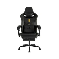 Gaming Chair with Footrest Ergonomic Computer Chair Massage Lumbar Cushion, R...