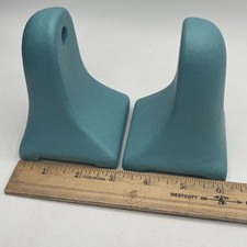 VTGRetro Mid-Century MCM Porcelain Matte Teal Toilet Paper Holder Wall Brack