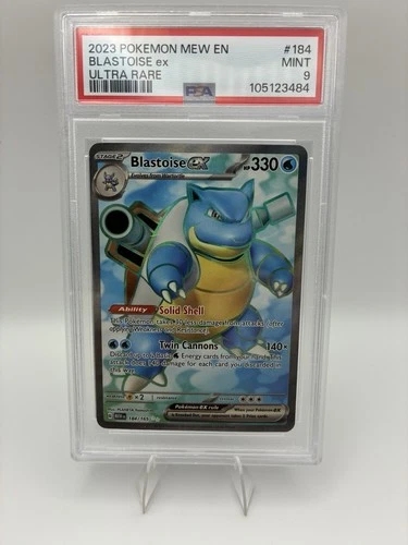2023 POKEMON MEW EN-151 ULTRA RARE #184 BLASTOISE EX PSA 9 #184