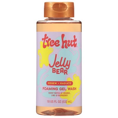Tree Hut Jelly Bear Foaming Gel Body Wash, 18 Fl Oz (Pack of 1), Orange 