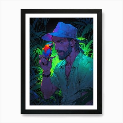 Default Draw Me A Macaw With A Dete gerahmtes Wandbild Poster Leinwanddruck Bild