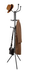 Black Free-Standing Steel Coat Rack