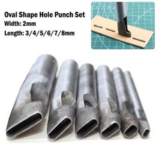 2mm to 28mm Leather Hollow Punch Set Oval Shape for Belts and Straps DIY