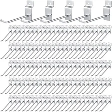100 Pcs Heavy Duty Slatwall Panel Hooks Hanging Metal Slat Wall Hanging Hooks...