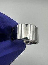 925 Sterling Silver Wide Band Ring 7.3g Size 7 10mm Polished  C161